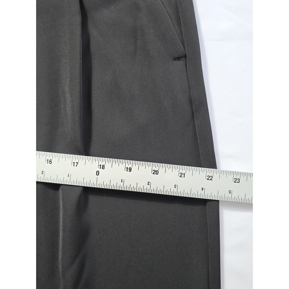 French Connection Wide Leg Trousers L Black High Rise NWT 30x27 Chic - Picture 12 of 13
